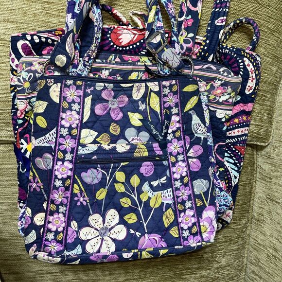 Lot Purple Tones Craft Repair Vera Bradley Bags Lot Shoulder Totes Bags - Picture 4 of 8